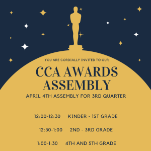 CCA Awards Assembly Flyer for Q3