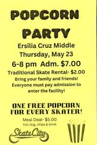 Skate City fundraiser flyer