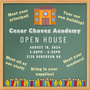 Open House Flyer for 24-25 year