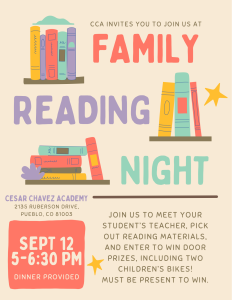 Family Reading Night Flyer